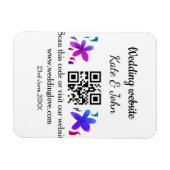 Einfache minimale Hochzeitswebsite Q R Code hinzuf Magnet (Horizontal)