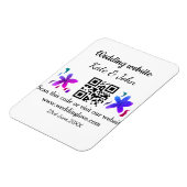 Einfache minimale Hochzeitswebsite Q R Code hinzuf Magnet (Linke Seite)
