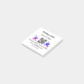 Einfache minimale Hochzeitswebsite Q R Code hinzuf Post-it Klebezettel (angewinkelt)