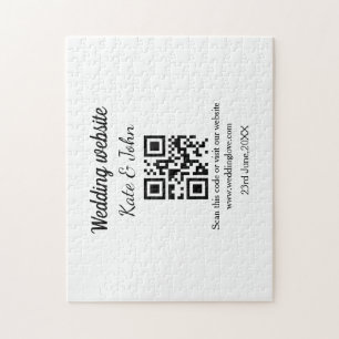 Einfache minimale Hochzeitswebsite Q R Code hinzuf Puzzle