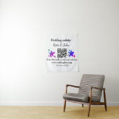 Einfache minimale Hochzeitswebsite Q R Code hinzuf Wandteppich (Beispiel)