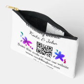 Einfache minimale Hochzeitswebsite Q R Code hinzuf Zubehörtasche (Offen)
