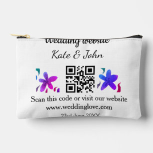 Einfache minimale Hochzeitswebsite Q R Code hinzuf Zubehörtasche