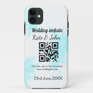 Einfache minimale Hochzeitswebsite QR-Code Name y Case-Mate iPhone Hülle