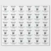 Einfache minimale Hochzeitswebsite QR-Code Name y Geschenkpapier (Flach)