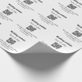 Einfache minimale Hochzeitswebsite QR-Code Name y Geschenkpapier (Ecke)