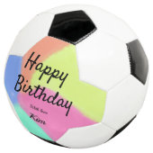 einfache minimale Kalligrafie glücklicher Geburtst Fußball (Dreiviertel)