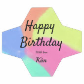 einfache minimale Kalligrafie glücklicher Geburtst Fußball (Flach)