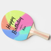 einfache minimale Kalligrafie glücklicher Geburtst Tischtennis Schläger (Seitenansicht)