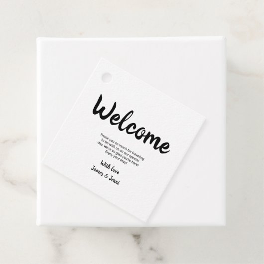 einfache minimale Kalligraphie danke für Geschenk Geschenkanhänger (Beispiel)