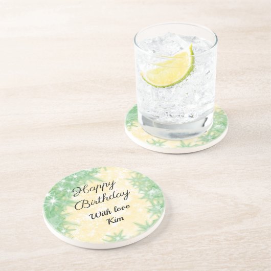 einfache minimale Kalligraphie Getränkeuntersetzer (Seite)