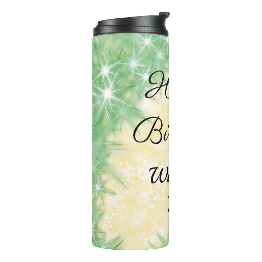 einfache minimale Kalligraphie Thermosbecher (Nach links gedreht)