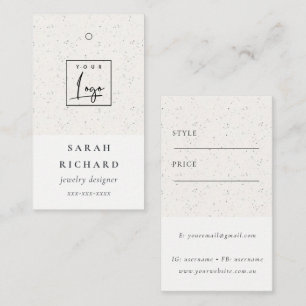 Einfache Minimale Keramik Texture Price-Logo Visitenkarte