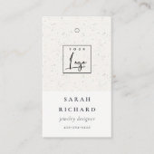 Einfache Minimale Keramik Texture Price-Logo Visitenkarte (Vorderseite)