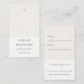 Einfache minimale Keramik Texturpreis Name Visitenkarte (Vorne/Hinten)