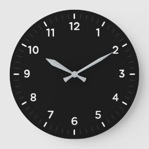 Einfache minimale klassische dunkle Wall-Uhr Große Wanduhr