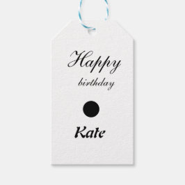 einfache minimale klassische Happy-Geburtstagsgesc Geschenkanhänger