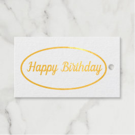 einfache minimale klassische Happy-Geburtstagsgesc Geschenkanhänger