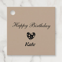 einfache minimale klassische Happy-Geburtstagsgesc Geschenkanhänger