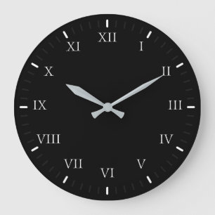 Einfache minimale klassische römische Numeraluhr Große Wanduhr