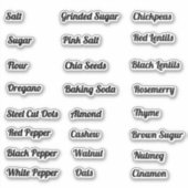 Einfache minimale Küchen- und Pantry-Speicherplatt Aufkleber (Vorderseite)