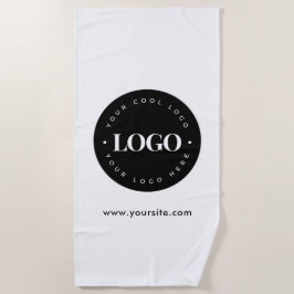 Einfache minimale kundenspezifische Logo- und Text Strandtuch