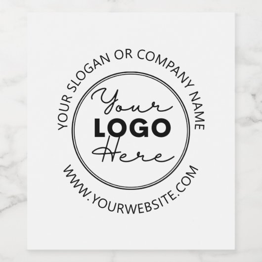 Einfache minimale kundenspezifische Logo- und Text Weinetikett (Einzelnes Label)