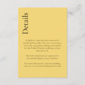 Einfache minimale Lemon Drop Citrus Gelbe Details Begleitkarte (Vorderseite)