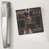 Einfache Minimale Liebe und dank Foto Magnet