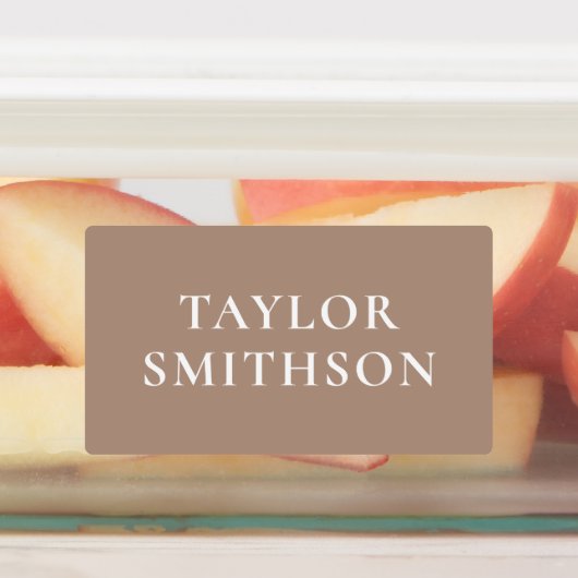 Einfache minimale Lila und Tan Fügen Sie Ihren Nam Etiketten (Befestigt)