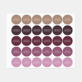 Einfache minimale Lila und Tan Fügen Sie Ihren Nam Etiketten