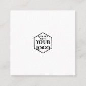 Einfache Minimale Logoreduzierung ist einfacher Quadratische Visitenkarte (Vorderseite)