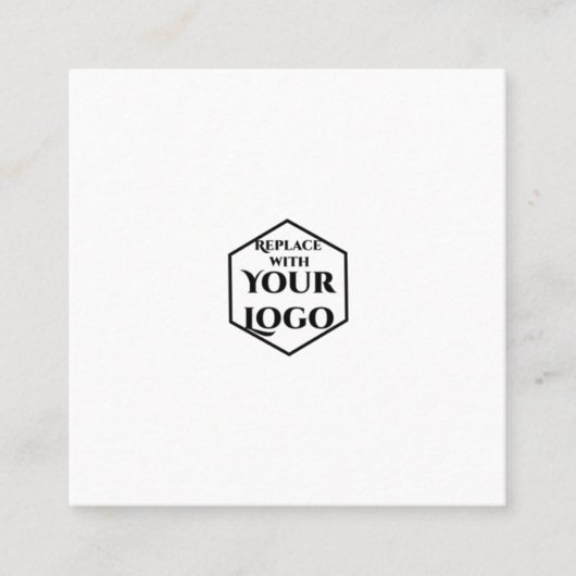 Einfache Minimale Logoreduzierung ist einfacher Quadratische Visitenkarte (Vorderseite)
