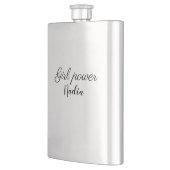 einfache minimale Mädchenpower Name-Text Bild Gesc Flachmann (Links)