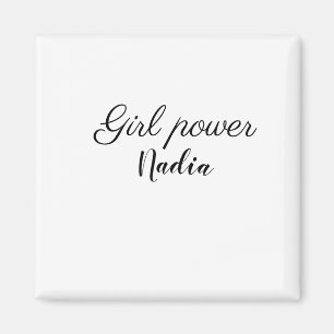 einfache minimale Mädchenpower Name-Text-Bild Gesc Magnet