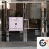 *~* Einfache minimale MENU QR Pastel Fensterklamme Fensteraufkleber (Büro Tür)