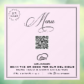 *~* Einfache minimale MENU QR Pastel Fensterklamme Fensteraufkleber (Blatt 3)