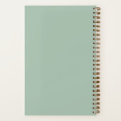 Einfache minimale Minze grüne Kalligrafie-Skriptbe Notizblock (Rückseite)