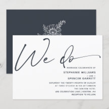 Einfache minimale moderne Script-Hochzeit