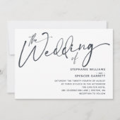 Einfache minimale moderne Skripteinladung Einladung (Vorderseite)