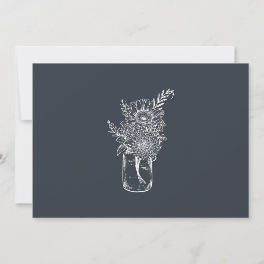 Einfache minimale moderne Skripteinladung Einladung (Rückseite)