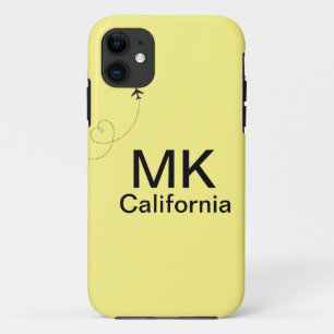 Einfache minimale Monogramm-Aufnahme für Textreise Case-Mate iPhone Hülle