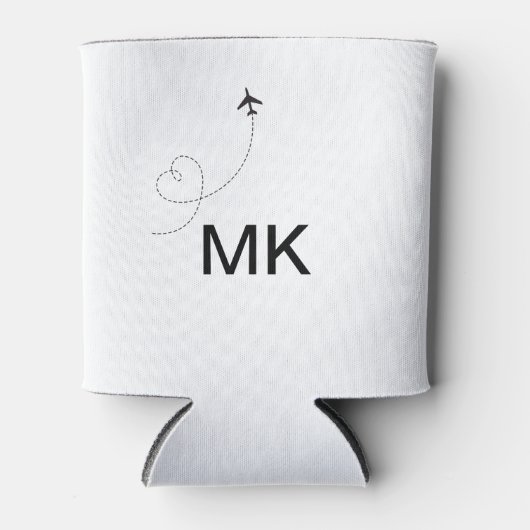 Einfache minimale Monogramm-Aufnahme für Textreise Dosenkühler (Vorderseite)