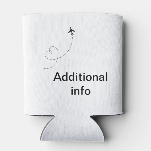 Einfache minimale Monogramm-Aufnahme für Textreise Dosenkühler (Rückseite)