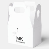 Einfache minimale Monogramm-Aufnahme für Textreise Geschenkschachtel (Geöffnet)