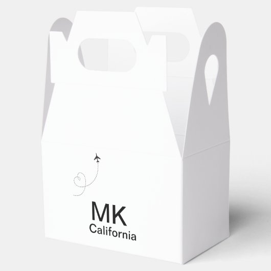 Einfache minimale Monogramm-Aufnahme für Textreise Geschenkschachtel (Geöffnet)