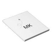 Einfache minimale Monogramm-Aufnahme für Textreise Notizblock (angewinkelt)