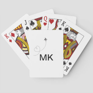 Einfache minimale Monogramm-Aufnahme für Textreise Spielkarten