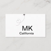 Einfache minimale Monogramm-Aufnahme für Textreise Visitenkarte (Rückseite)