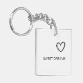 einfache minimale monogramm Kundenbezeichnung Schlüsselanhänger (Vorderseite links)